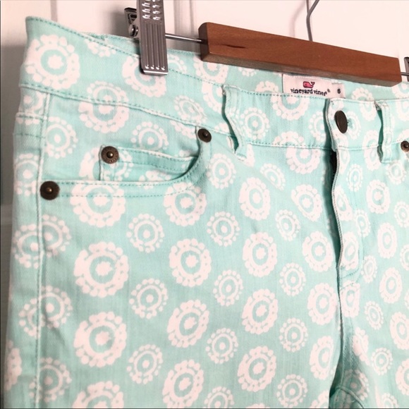 Vineyard Vines Aqua Batik Dot Ankle Jeans - Picture 4 of 6